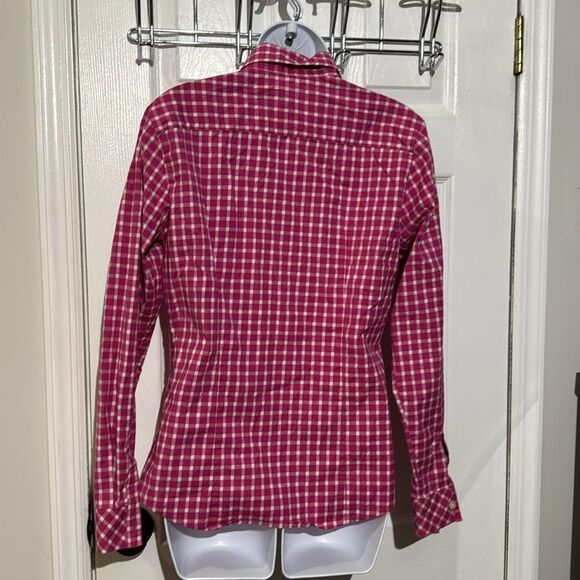 Lilly Pulitzer Plaid Gingham Button-Up Shirt size 8 - Picture 5 of 11
